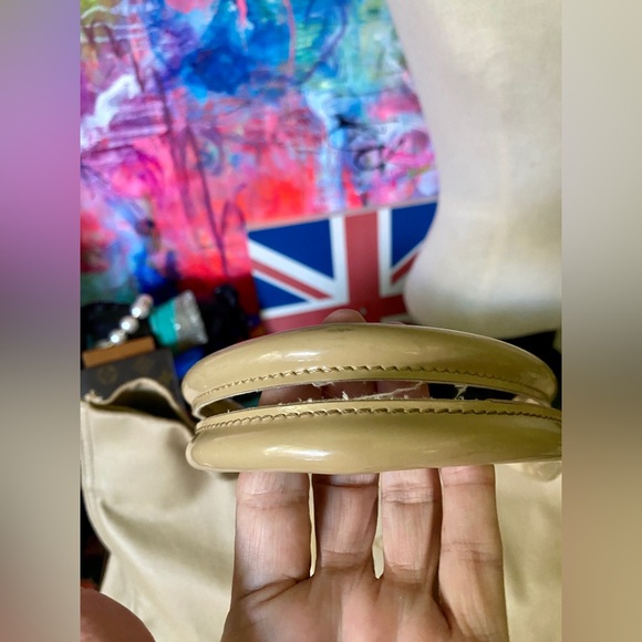 Pretty & Super Functional TORY BURCH Monogram Camel Canvas Tote Bag Purse Roomy - Picture 3 of 11